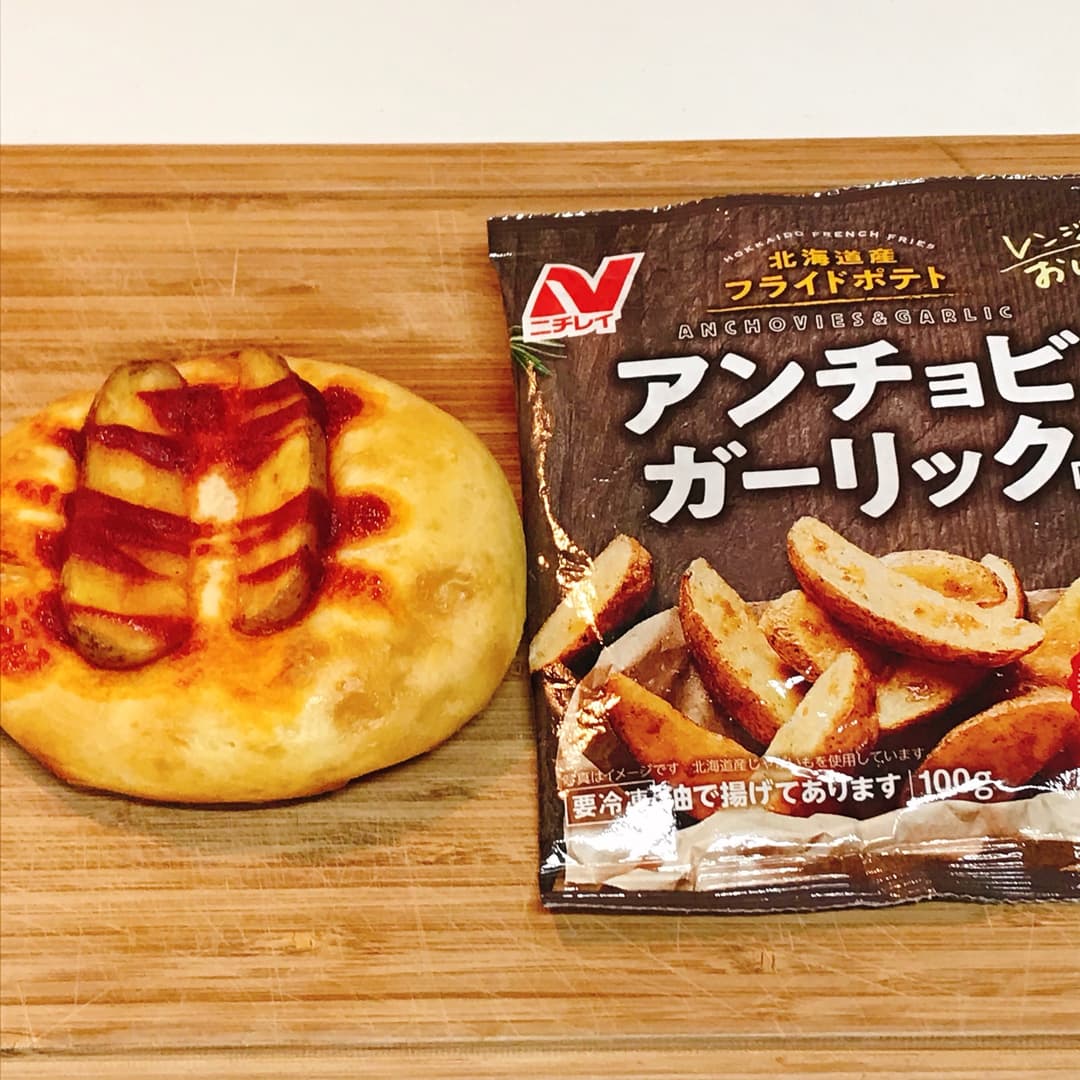 アンチョビガーリックポテトパンの完成写真
