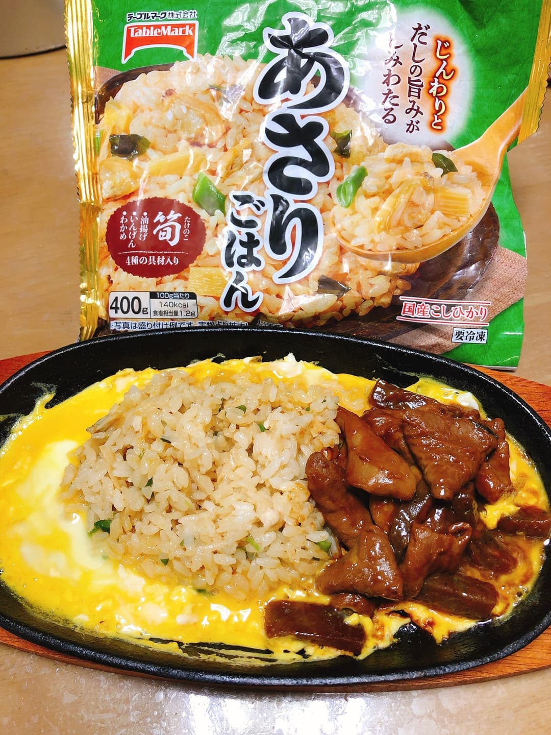 あさりごはんでどてチャーハンの完成写真