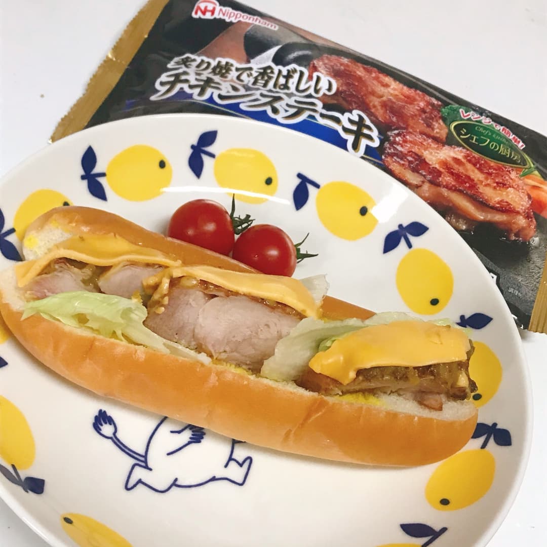 チーズチキンステーキパンの完成写真