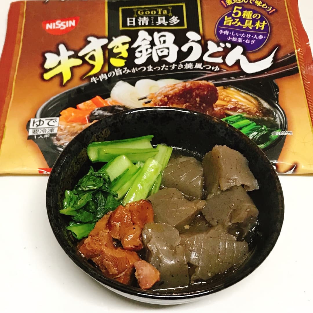 牛すき鍋の出汁を使ったこんにゃくの煮物の完成写真
