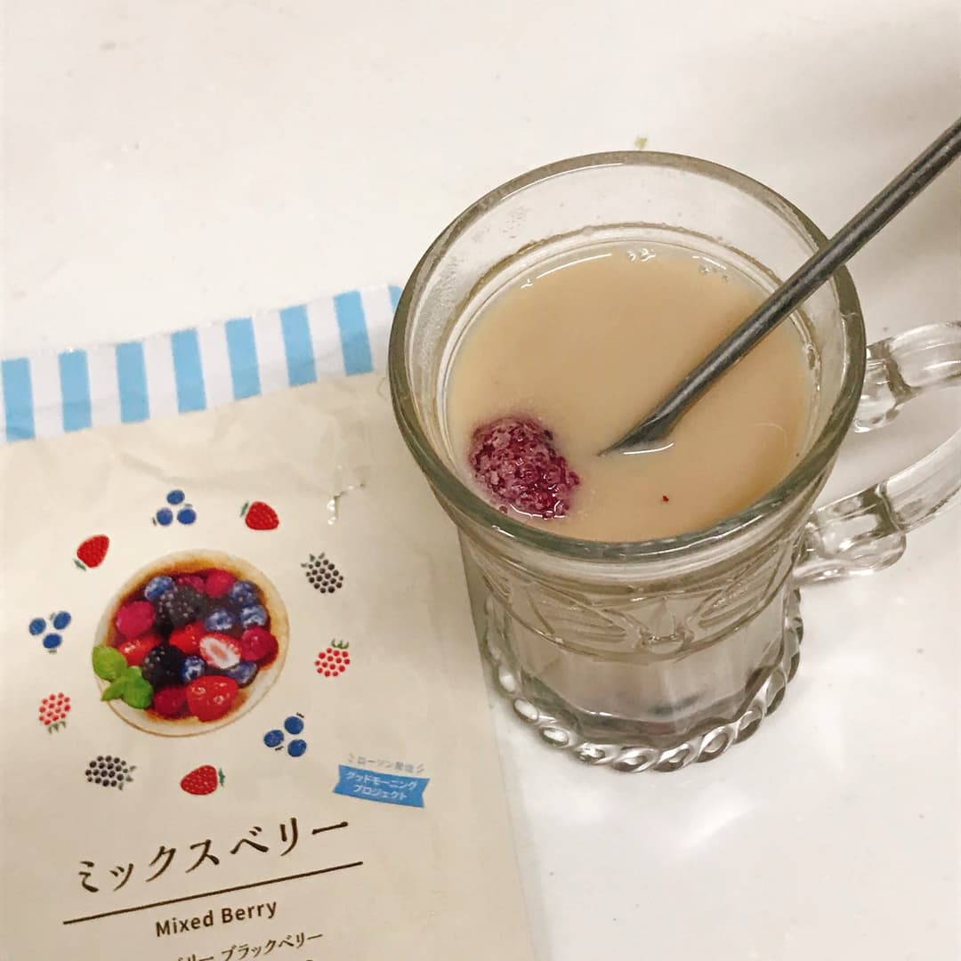 ベリーミルクティーの完成写真