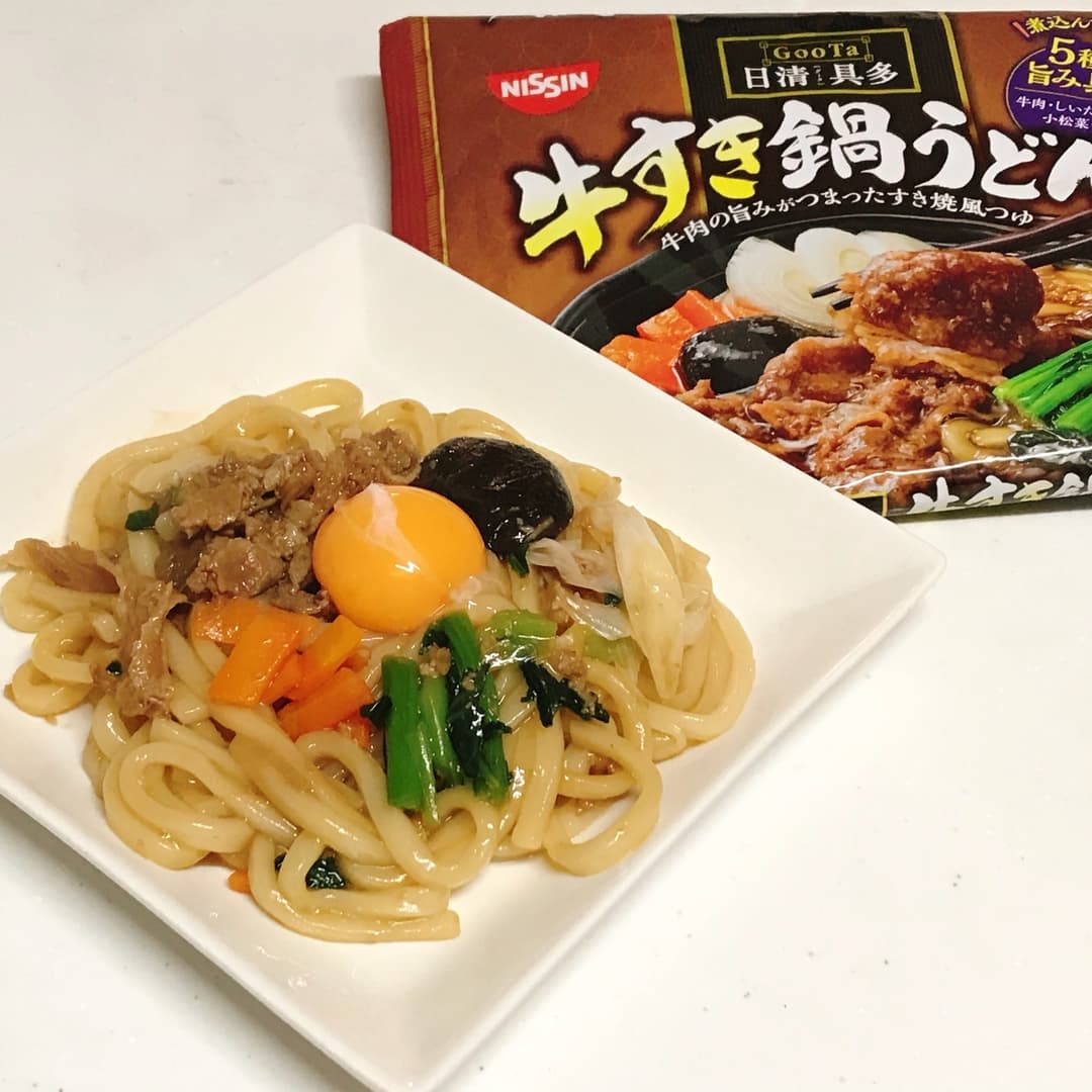 牛すき鍋の焼うどんの完成写真