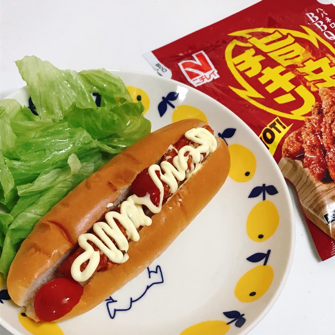 旨辛チキンまよサンドの完成写真