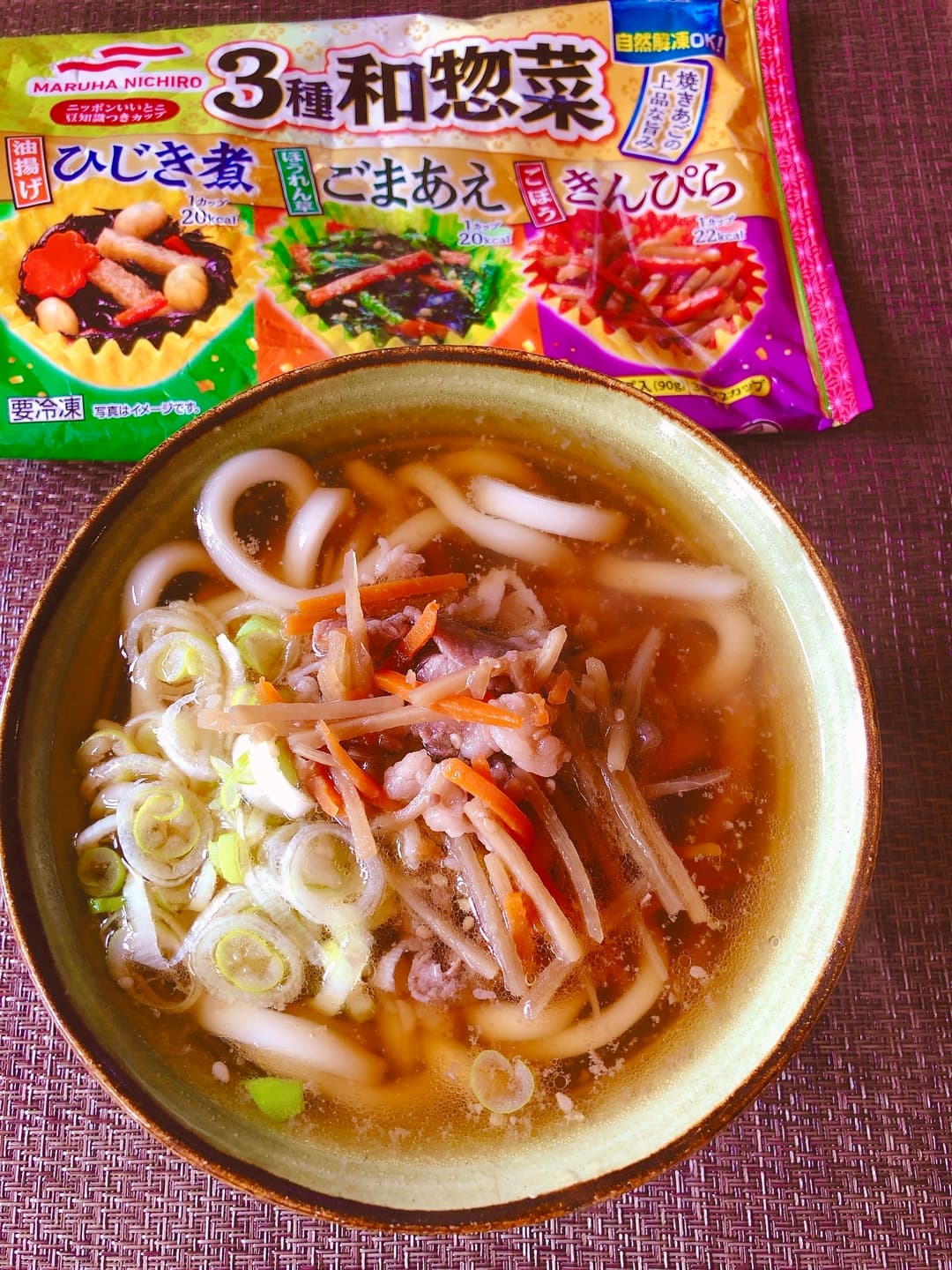 肉牛蒡うどんの完成写真