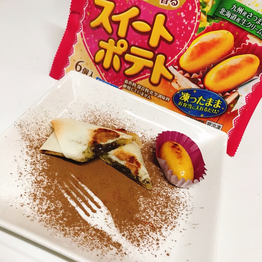 スイートポテトのサクサク春巻きの完成写真