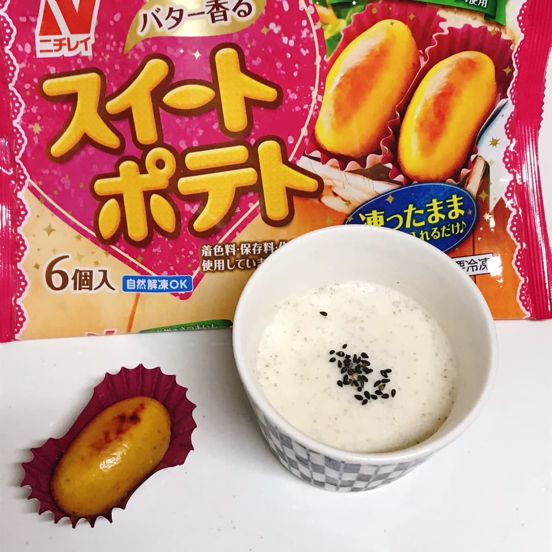スイートポテトの牛乳プリンの完成写真