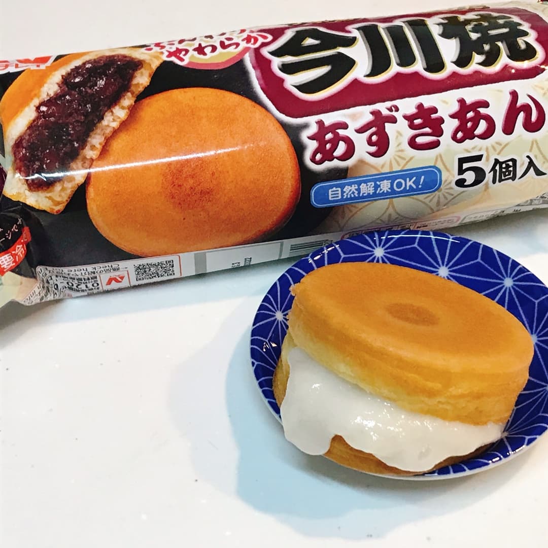 今川焼あずきあんの餅サンドの完成写真