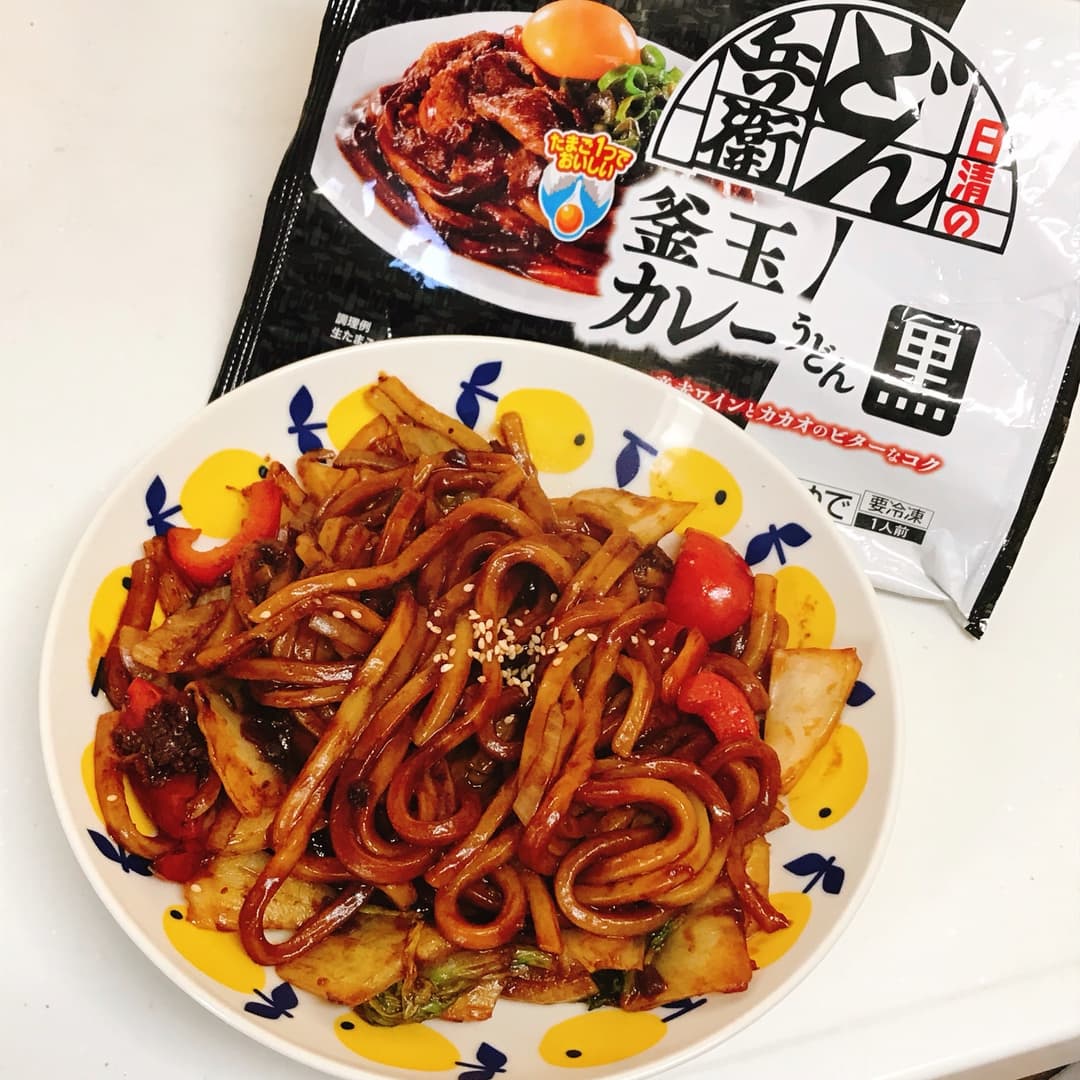 どん兵衛焼きカレーうどんの完成写真
