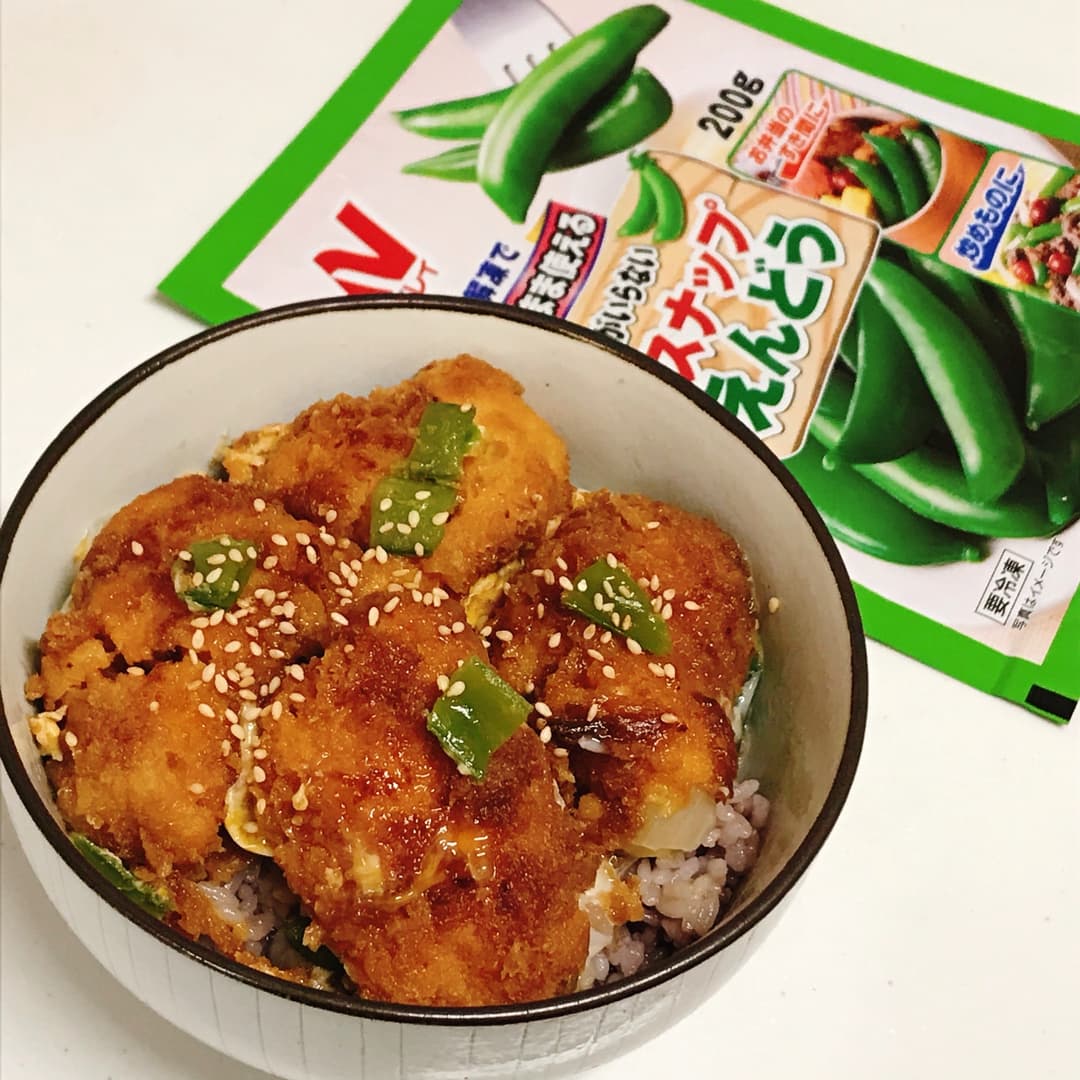 スナップえんどうのかつ煮の完成写真