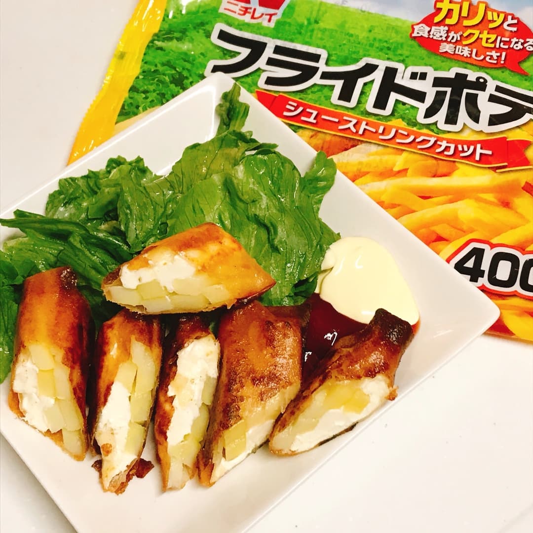 ポテトとクリームチーズの春巻きの完成写真