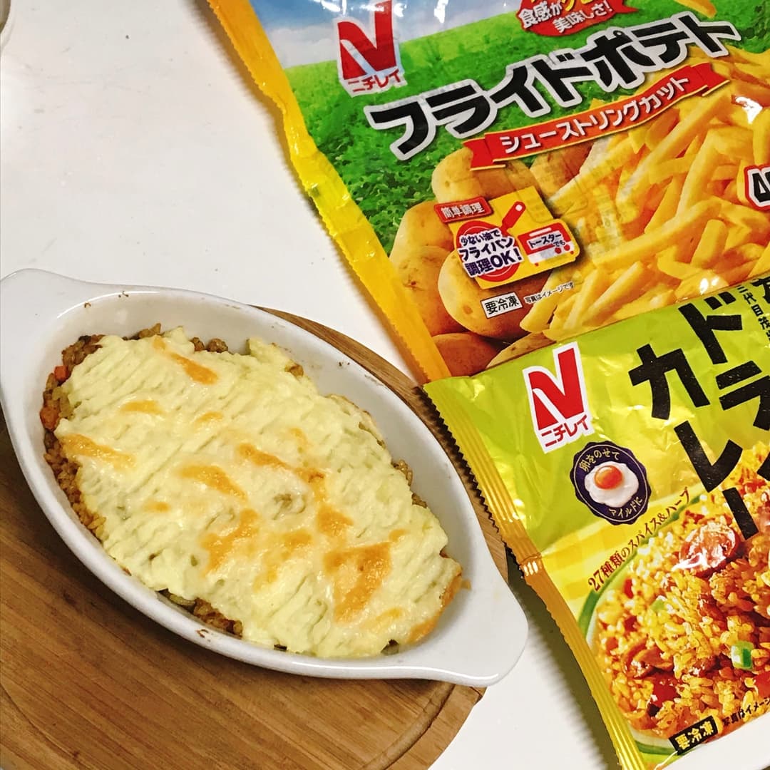 たいめいけんドライカレーのポテトグラタンの完成写真