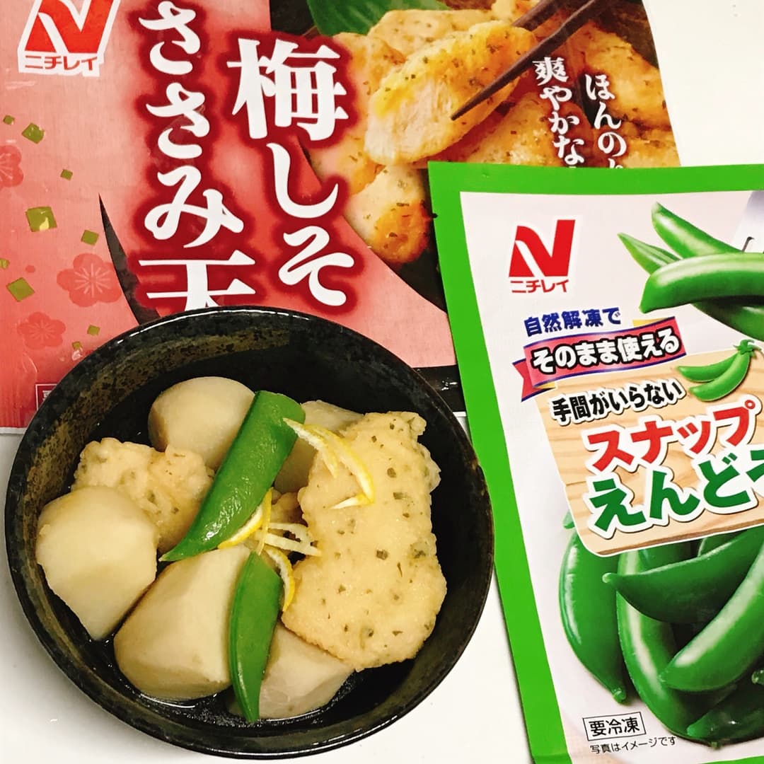 ささみ天とさといもの煮物の完成写真