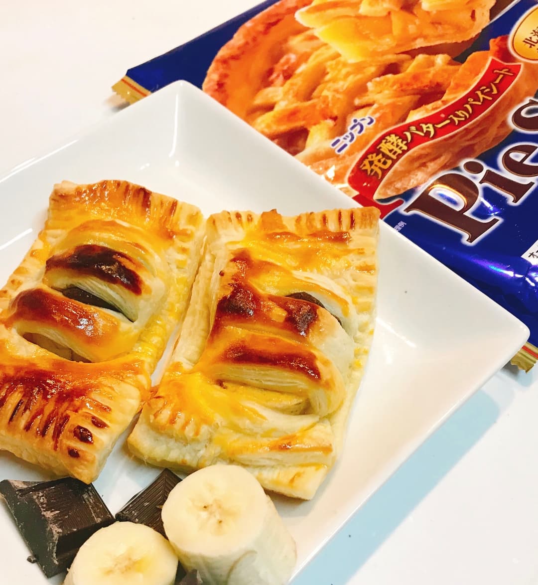 トースターで作るバナナチョコパイの完成写真