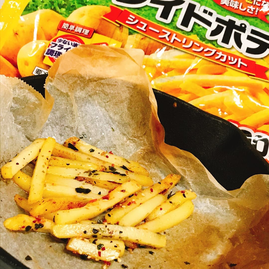 男梅ふりかけバターポテトの完成写真