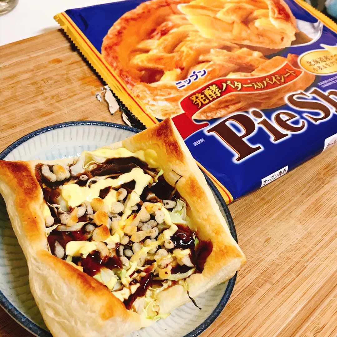 トースターで作るお好みパイの完成写真