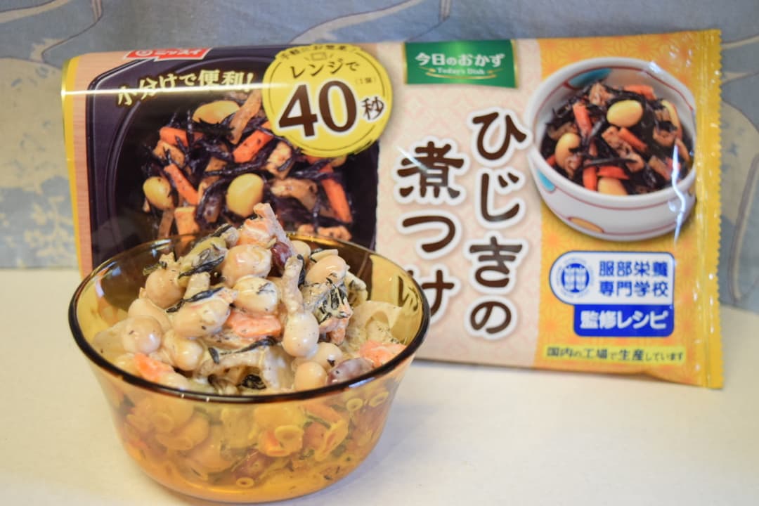 お豆とひじきのマヨネーズ和えの完成写真