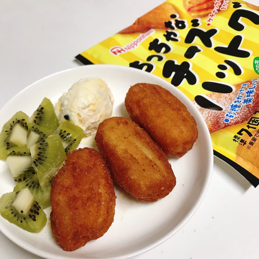 バター焼チーズハットグの完成写真