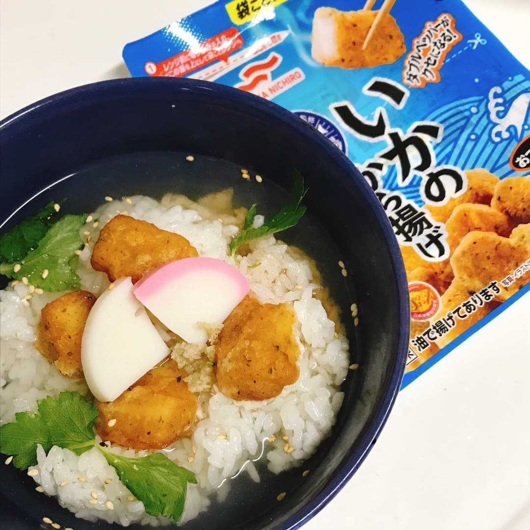 いかからのわさび茶漬けの完成写真