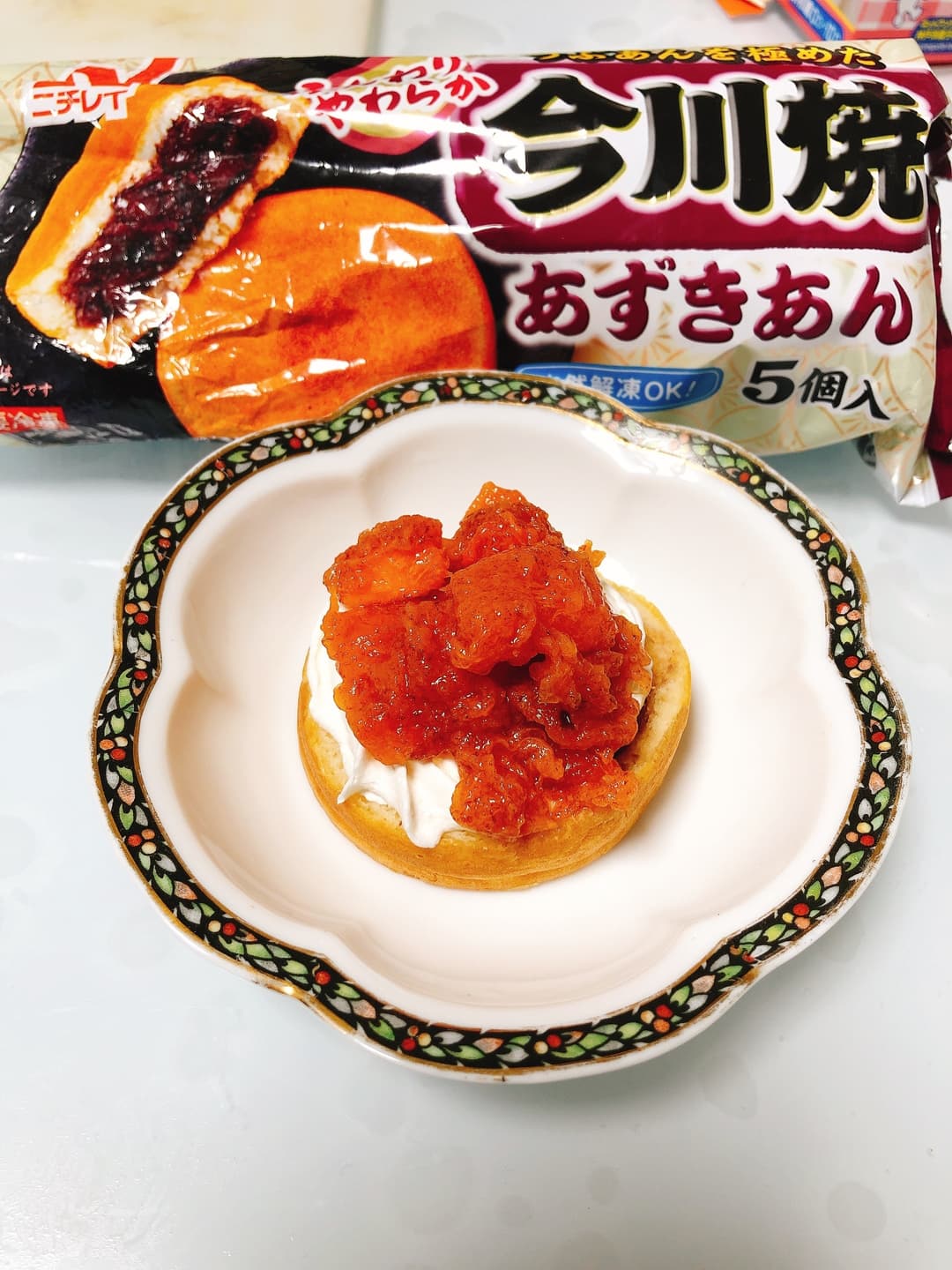 柿ジャムタルト風の完成写真
