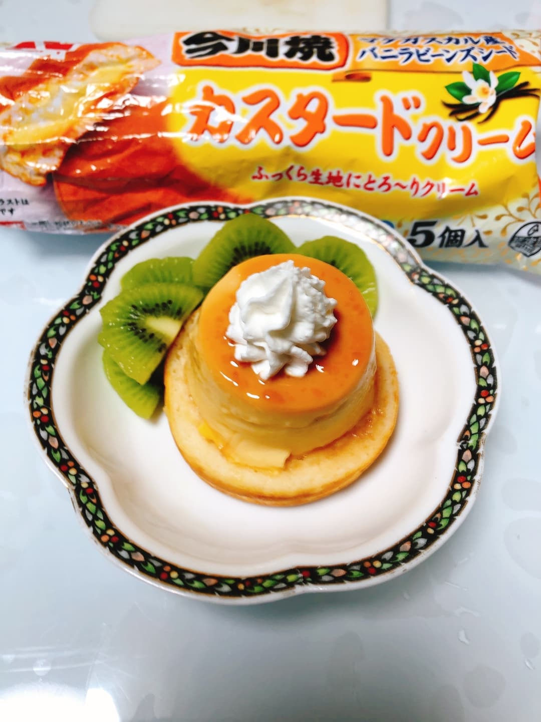 プリンアラモードの完成写真