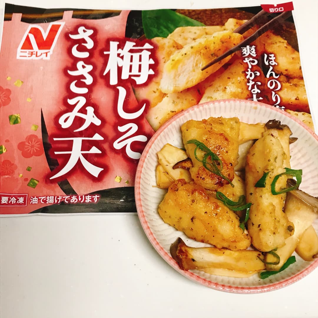ささみ天とエリンギの醤油炒めの完成写真