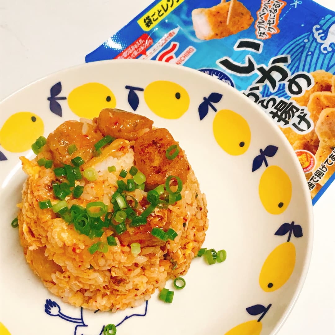 いかからのキムチ炒飯の完成写真