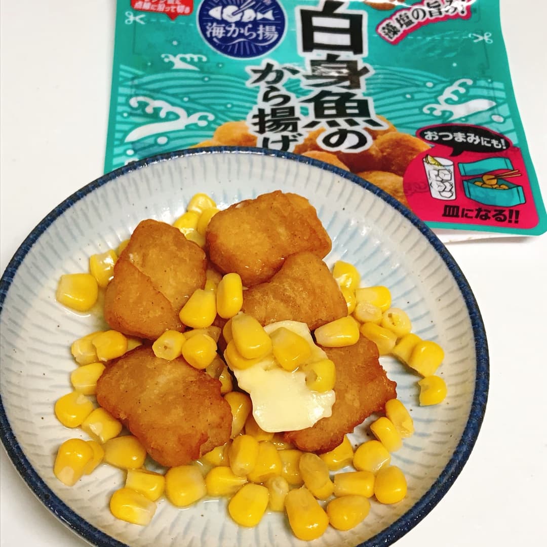 白身魚のバターコーンの完成写真