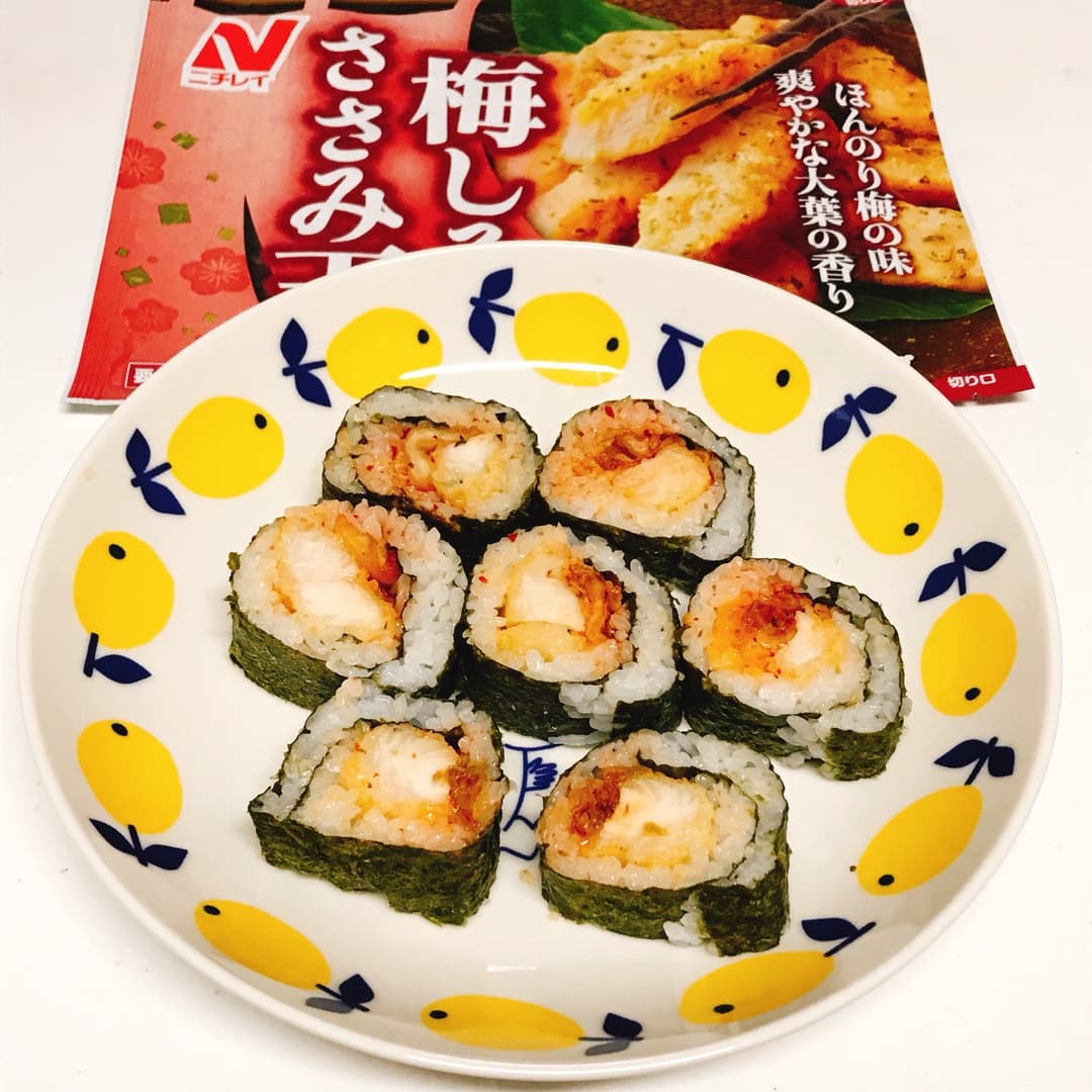 ささみ天のキンパの完成写真