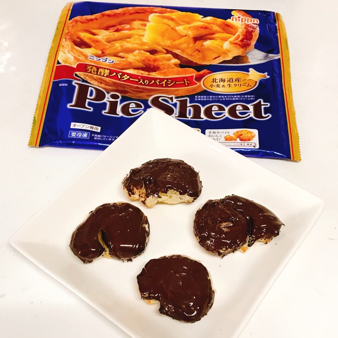 トースターで作るうずまきチョコパイの完成写真