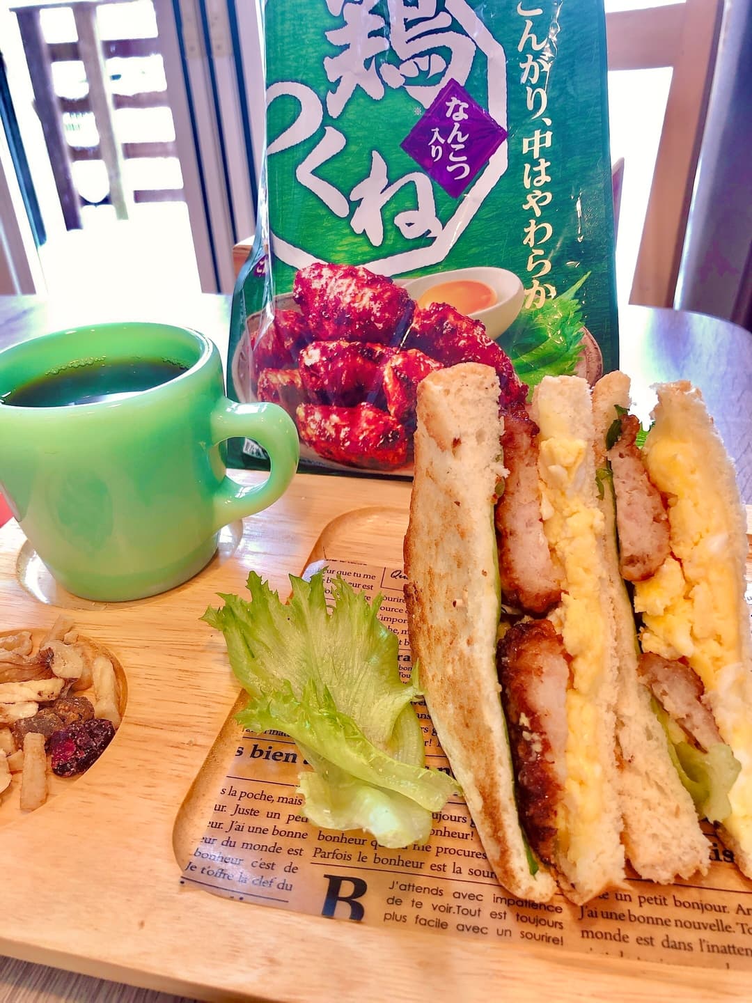チキン&タマゴのホットサンドの完成写真