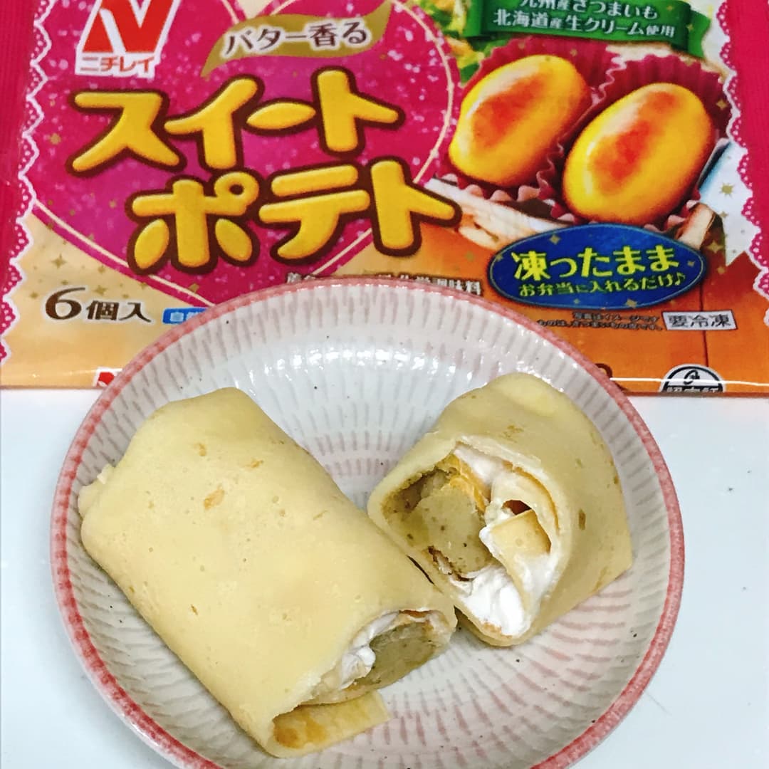 スイートポテトのホイップクレープの完成写真