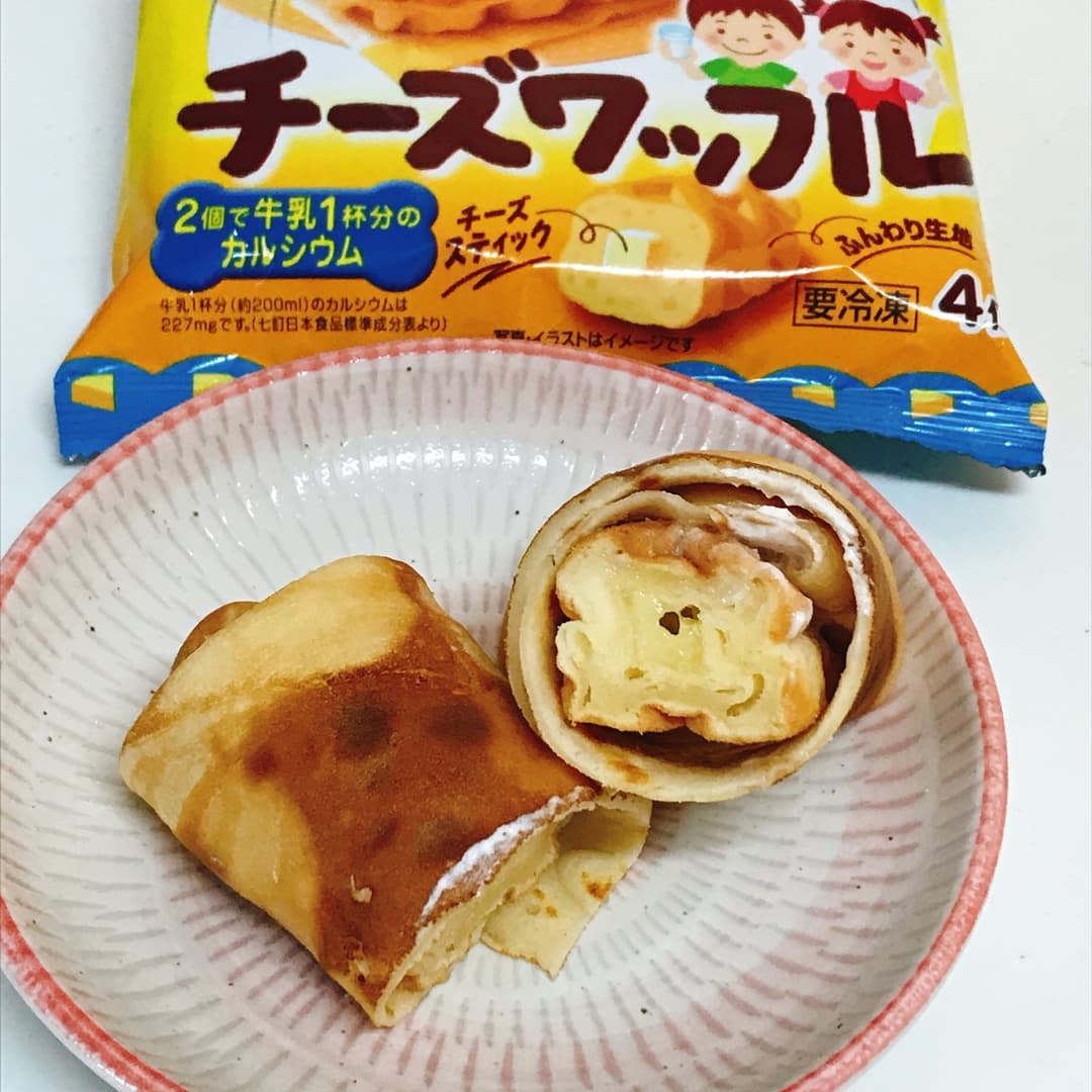チーズワッフルのクレープの完成写真