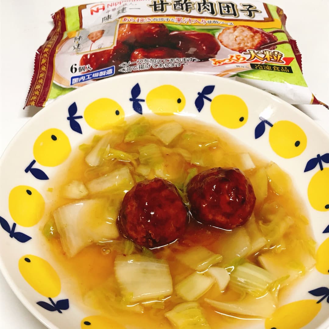 肉団子と白菜のオイスターソース煮の完成写真