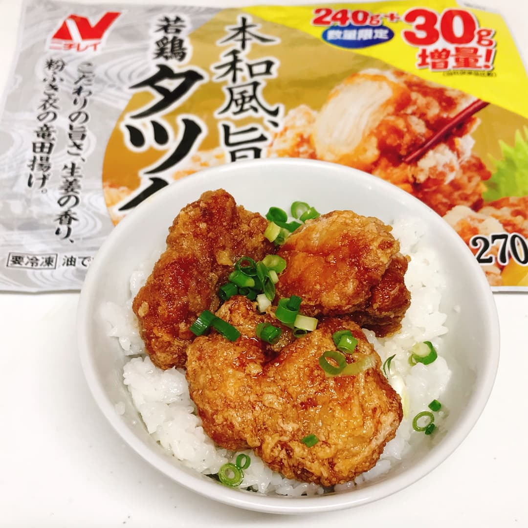 若鶏タツタの照り焼き丼の完成写真
