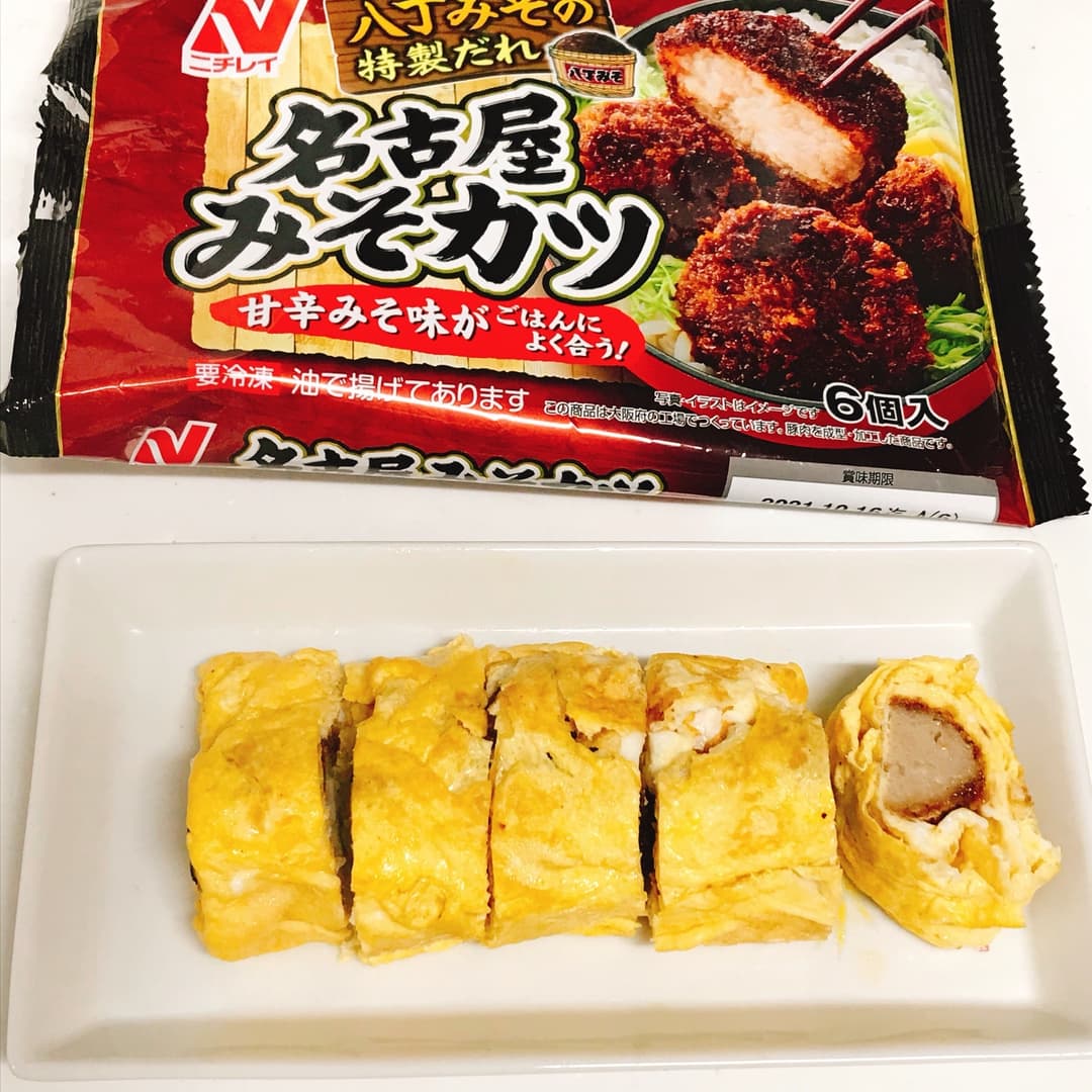 名古屋みそカツの卵焼きの完成写真