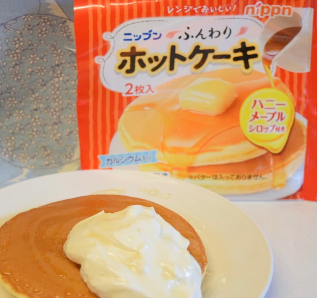 クリームチーズホイップのホットケーキの完成写真