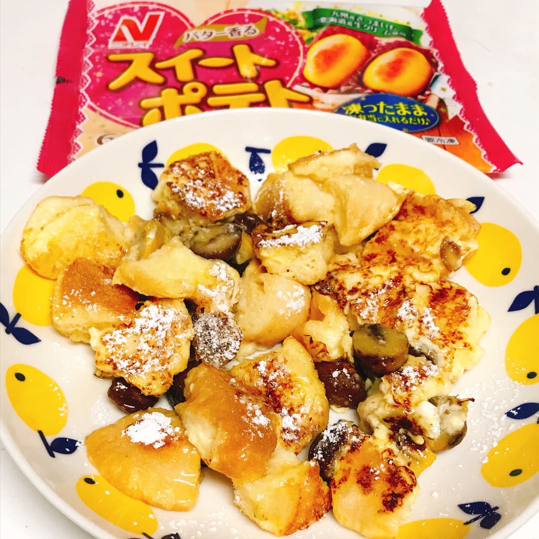 スイートポテトのひと口フレンチトーストの完成写真