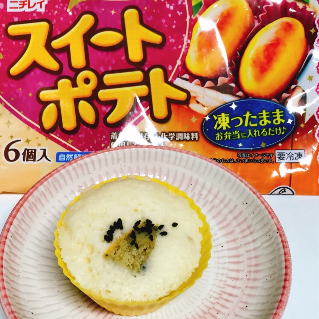 栗とスイートポテトのレンジ蒸しパンの完成写真