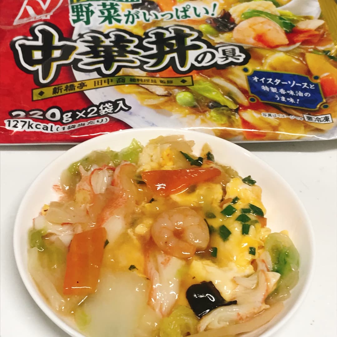 12種類の具材が入った具沢山のかに玉の完成写真