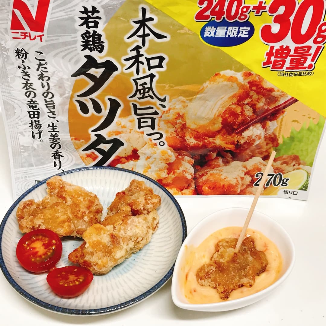 若鶏タツタのマヨチリソースの完成写真