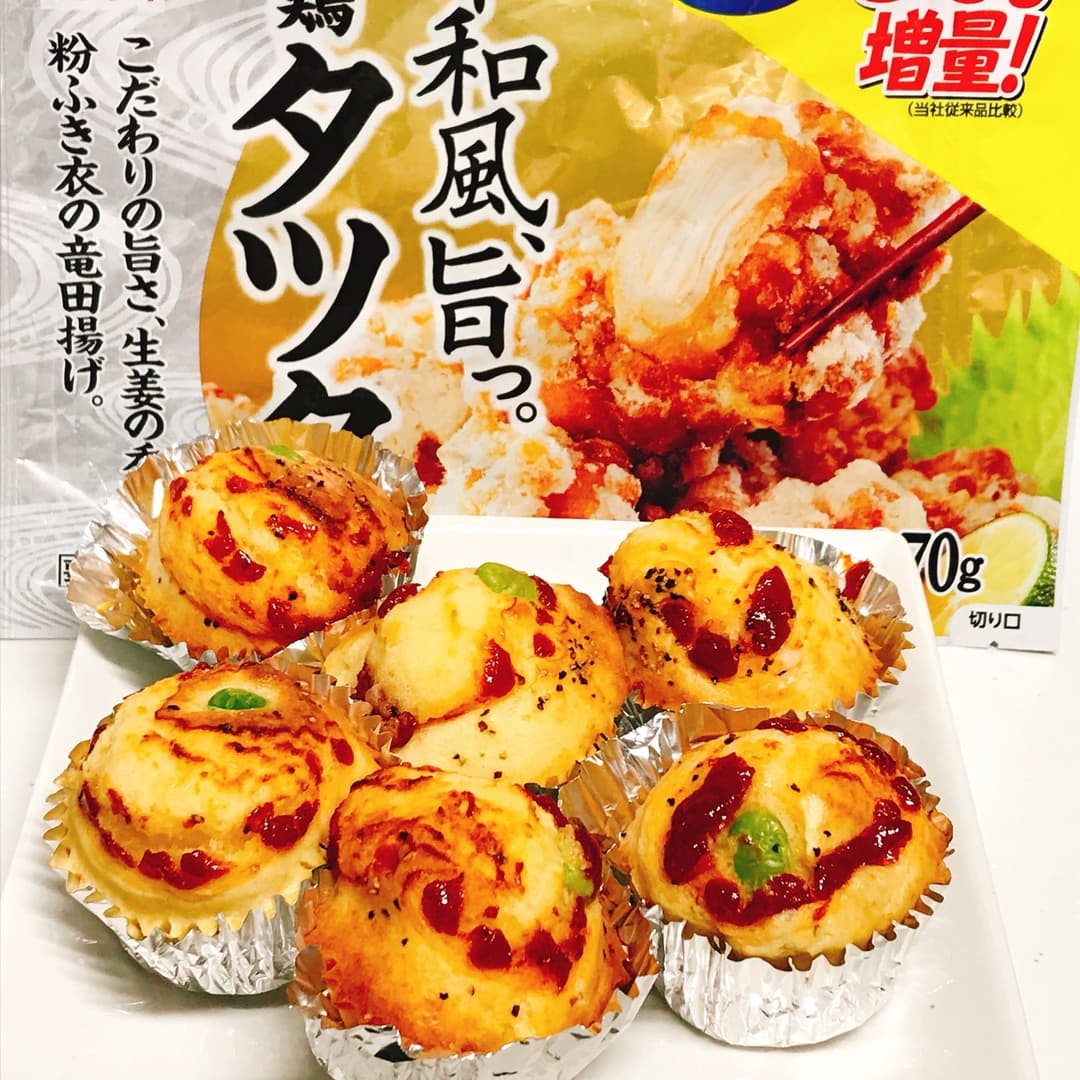 オーブントースターで作る若鶏タツタのケークサレの完成写真
