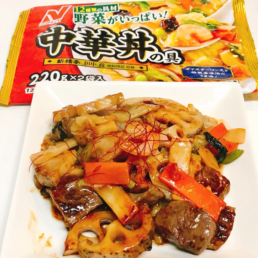 牛肉とレンコンの醤油中華炒めの完成写真