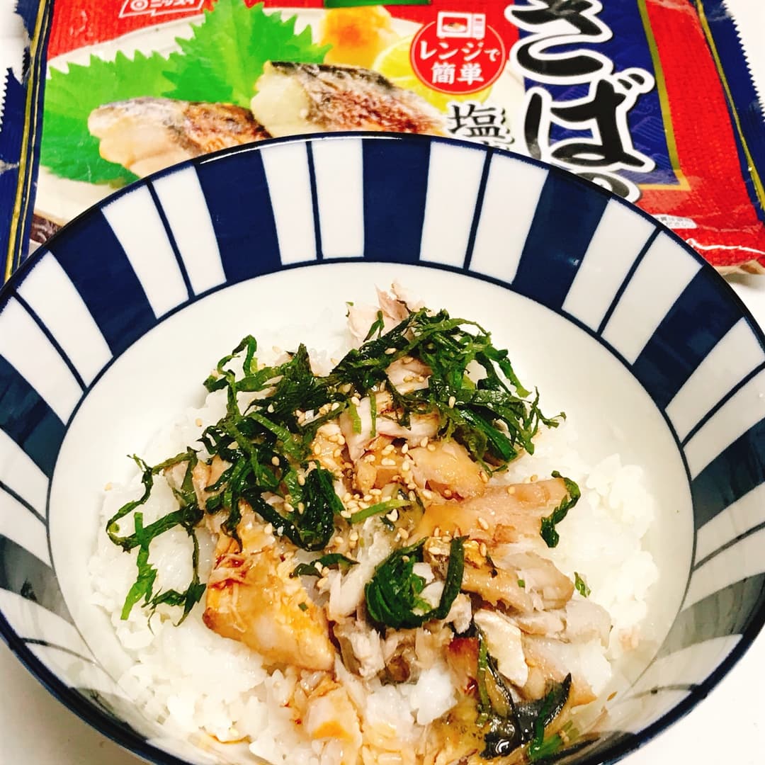 焼きさば丼の完成写真