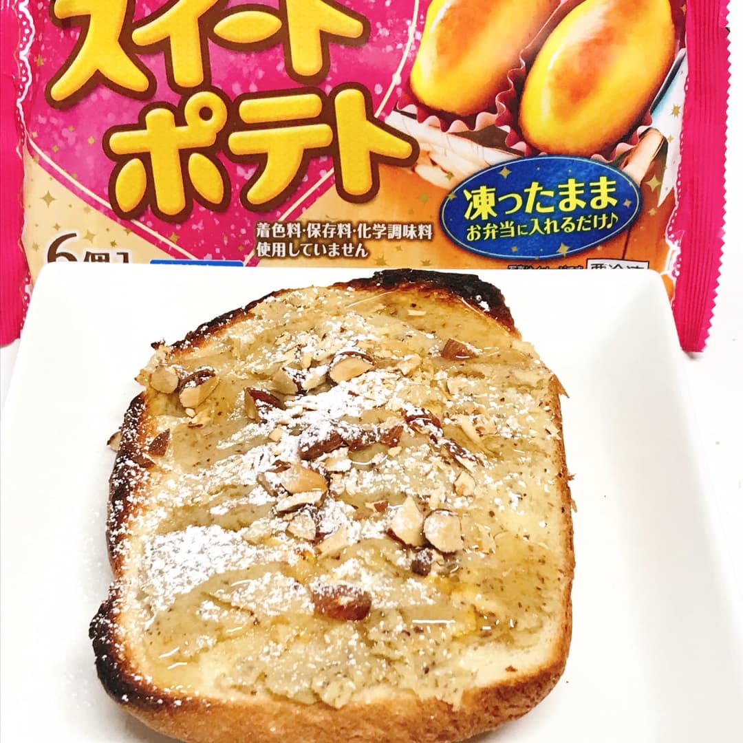 甘い香りのスイートポテトトーストの完成写真