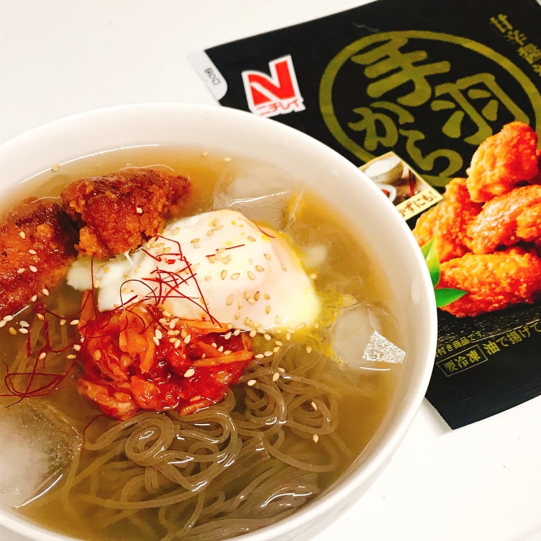 手羽から水冷麺の完成写真