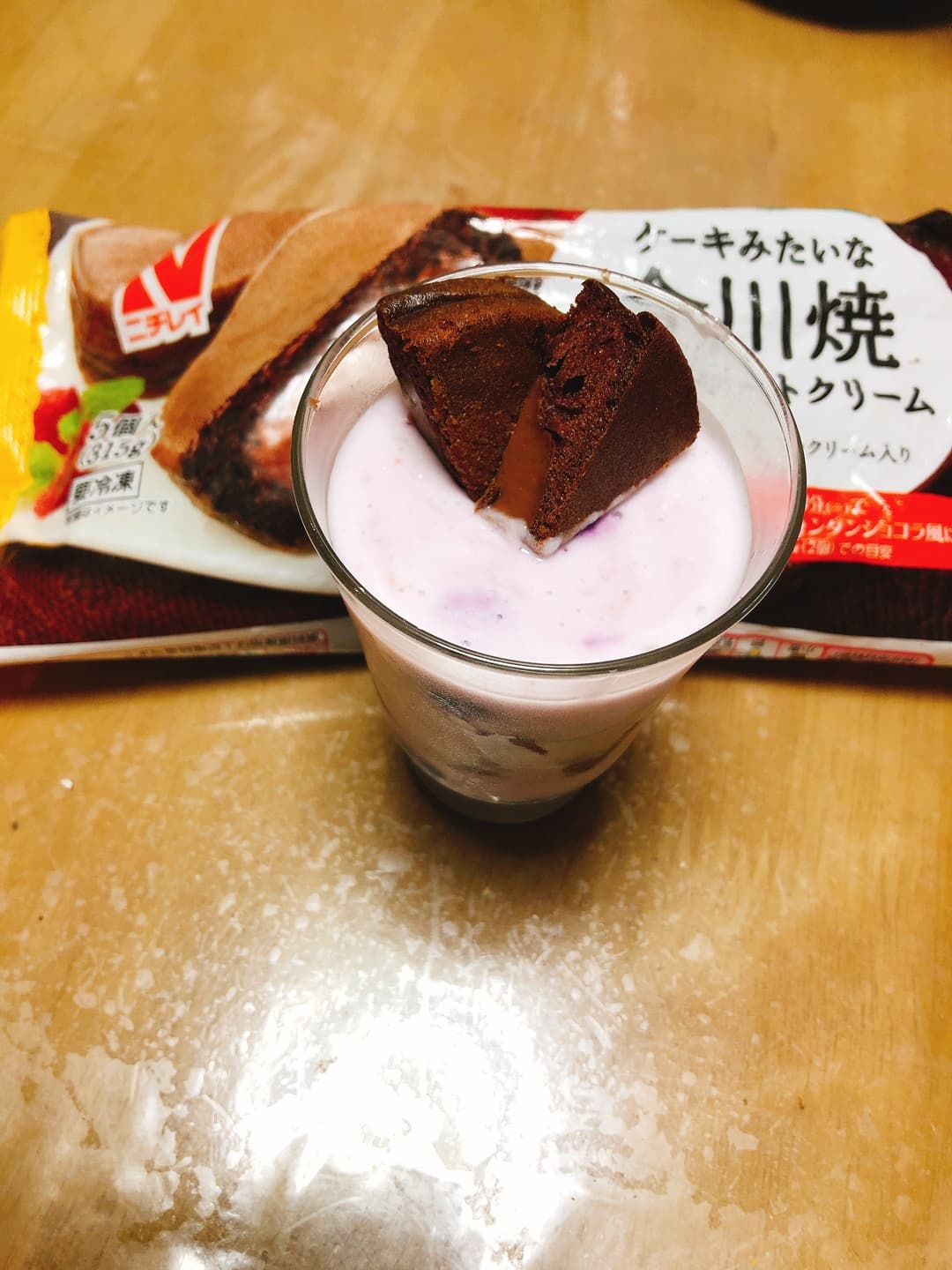 今川焼きチョコパフェの完成写真