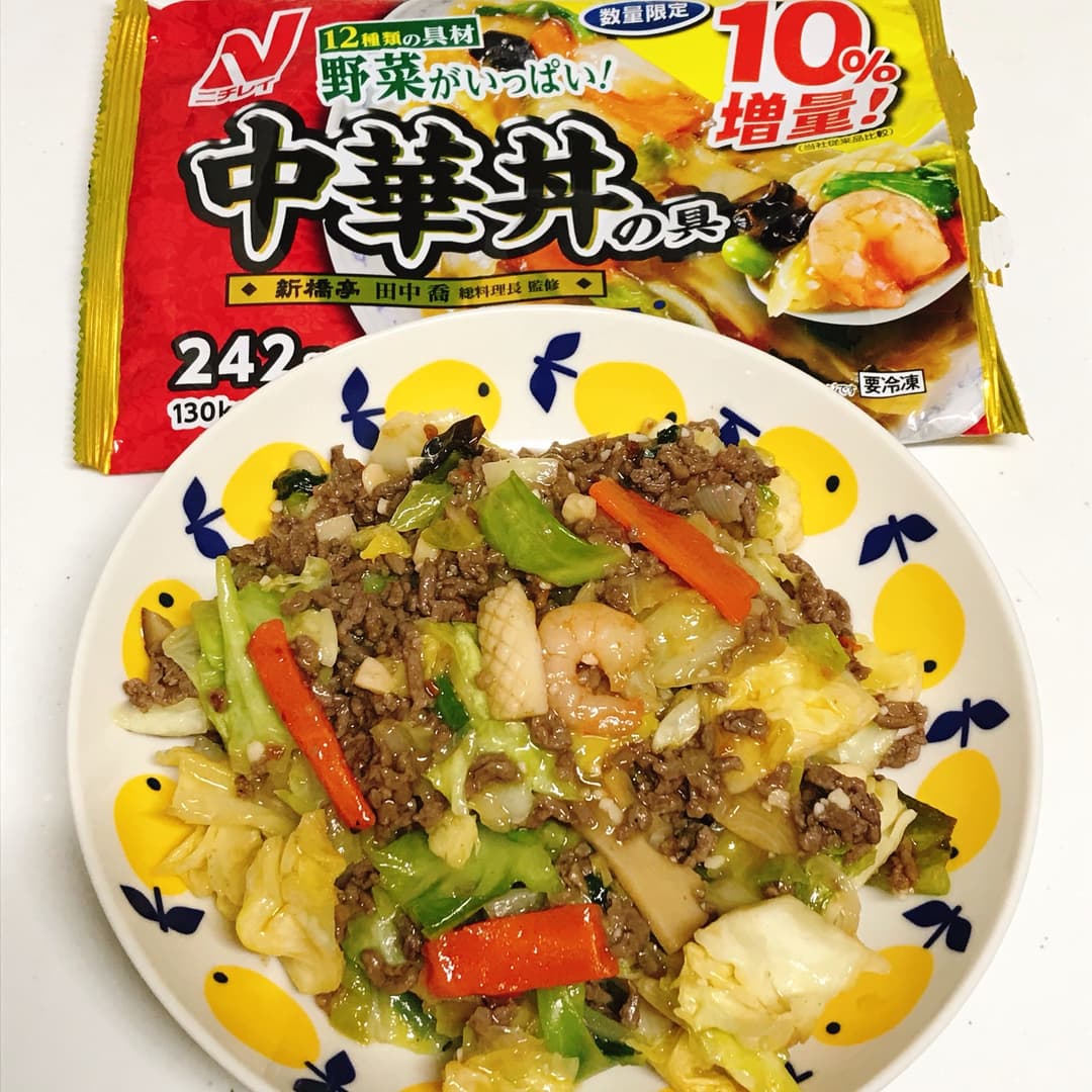 牛挽き肉の中華旨辛炒めの完成写真