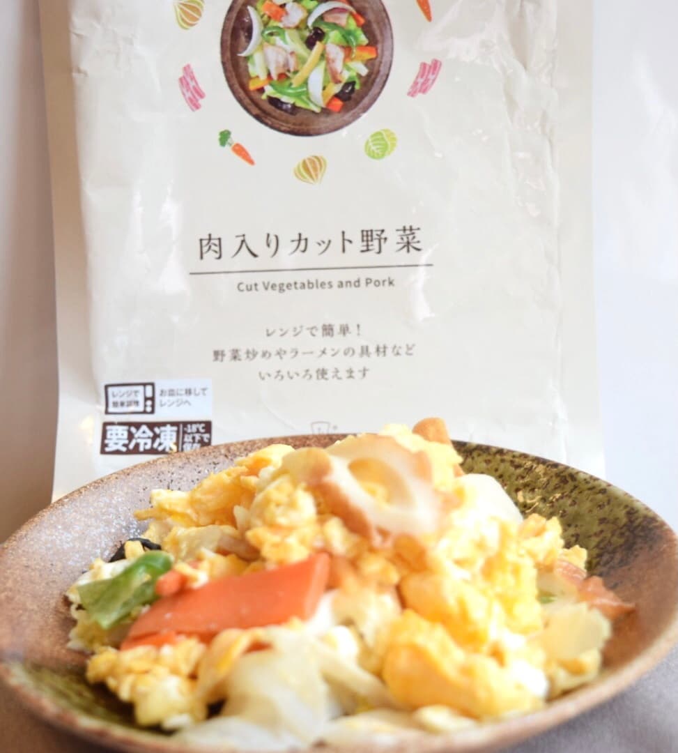 カット野菜のたまご中華炒めの完成写真