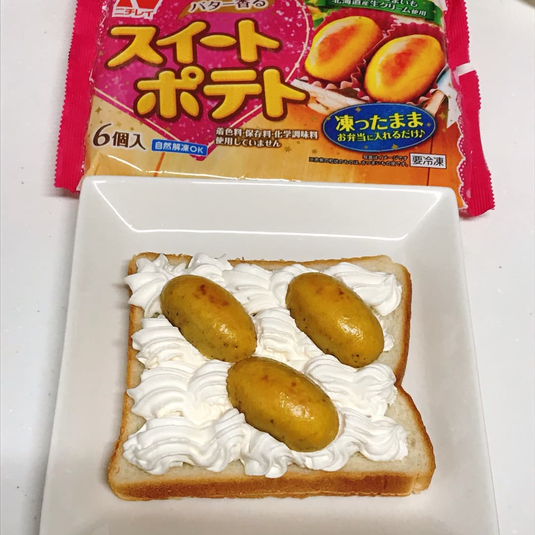 ホイップスイートポテトパンの完成写真