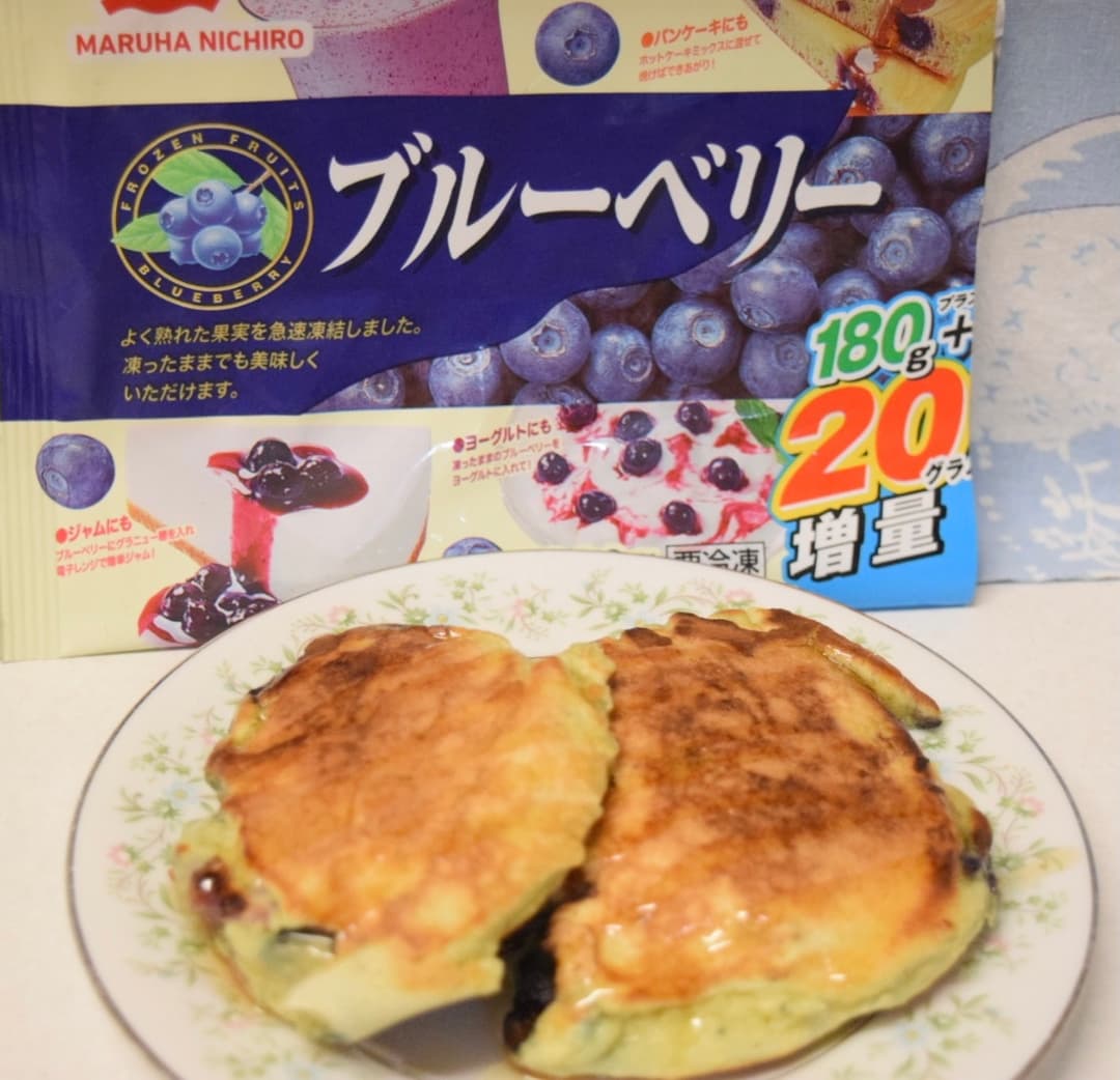 ブルーベリーパンケーキの完成写真
